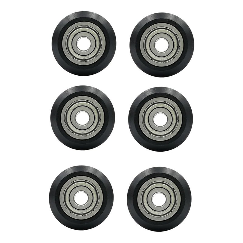 6 Pcs Large Plastic Pulley Wheel 5mm Bore Ball Bearings V Groove For 3D Printer Rollers - Image 2