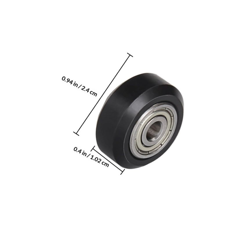 6 Pcs Large Plastic Pulley Wheel 5mm Bore Ball Bearings V Groove For 3D Printer Rollers - Image 3