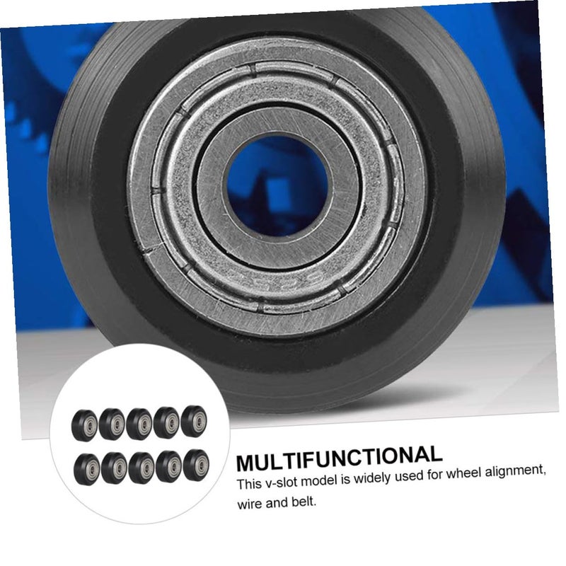 6 Pcs Large Plastic Pulley Wheel 5mm Bore Ball Bearings V Groove For 3D Printer Rollers - Image 4
