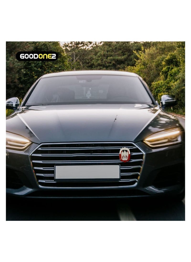 Captaintech Abu Dhabi High Quality logo Metal Emblem Badge for Car Silver - Image 2