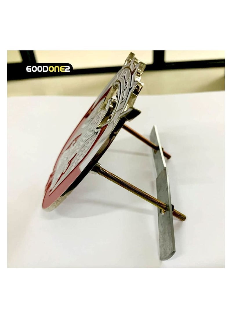 Captaintech Abu Dhabi High Quality logo Metal Emblem Badge for Car Silver - Image 4