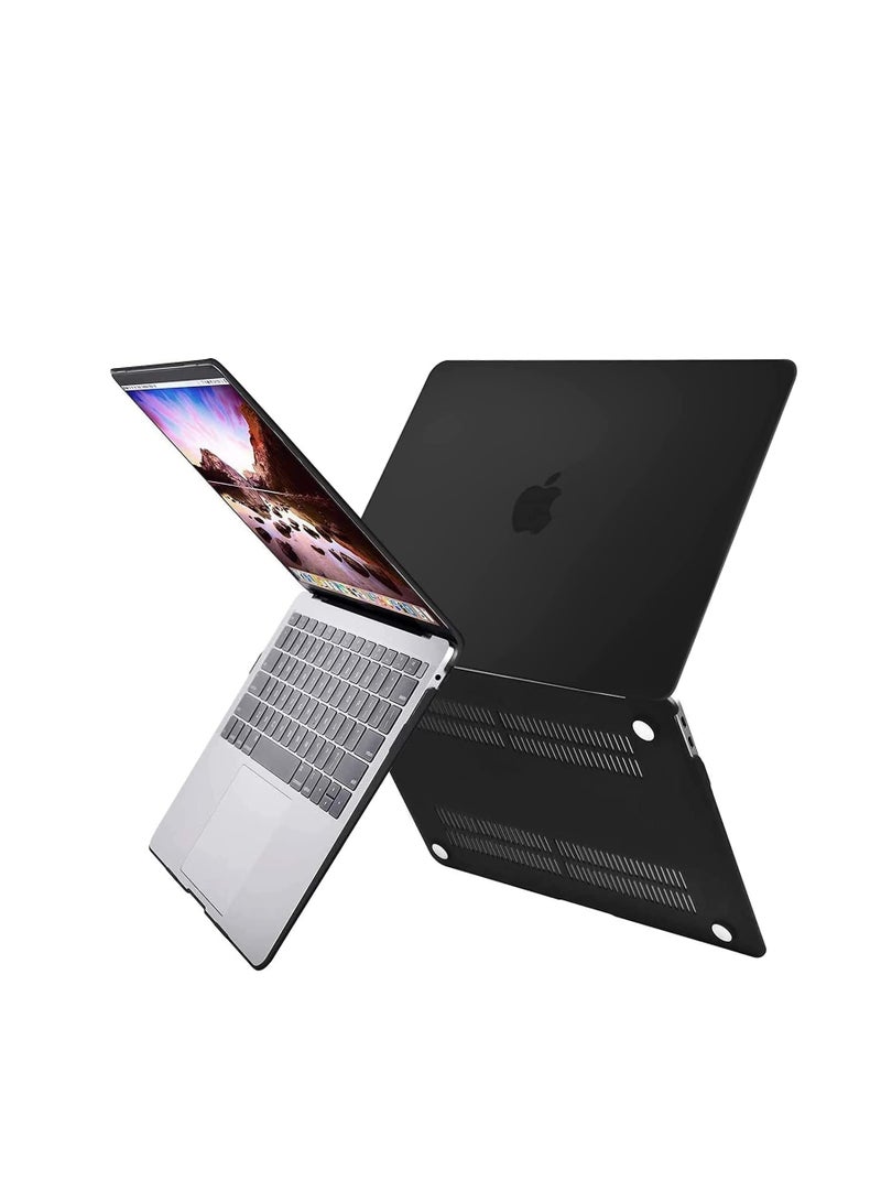 3 in 1 Bundle Case Compatible with MacBook Air 13 inch 2025-- 2022 M4/M3/M2 A3240/A3113/A2681, Shell Laptop Case + Screen Protector + Keyboard Cover Skin for Macbook Air 13.6 inch , Black - Image 2