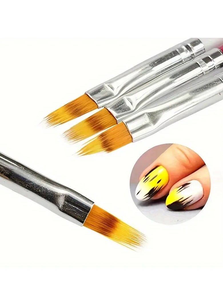 LANGMANNI 3pcs Ombre Nail Art Brush UV Gel Brushes for Manicure Nail Polish Gradient Drawing Blooming Pen Shadow Painting DIY Tools Accessories - Image 5