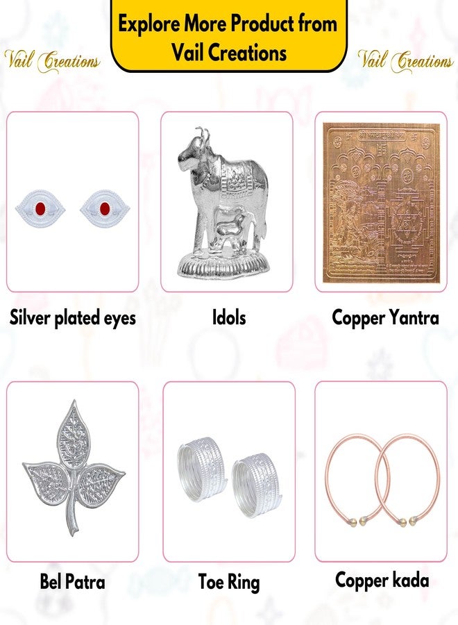 Vail Creations مجموعة Vail Creations المكونة من قطعتين من العيون الفضية الكبيرة للإلهة ماتا هانومان جي - Image 5