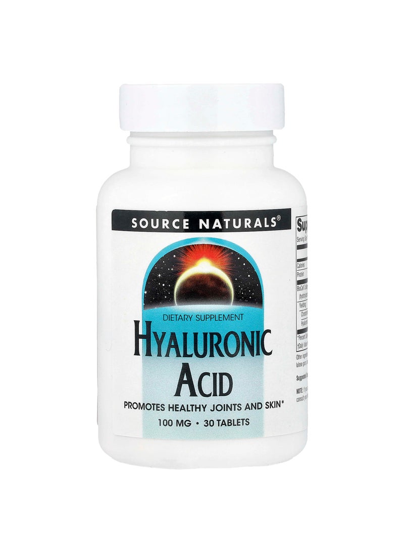 Hyaluronic Acid, 30 Tablets