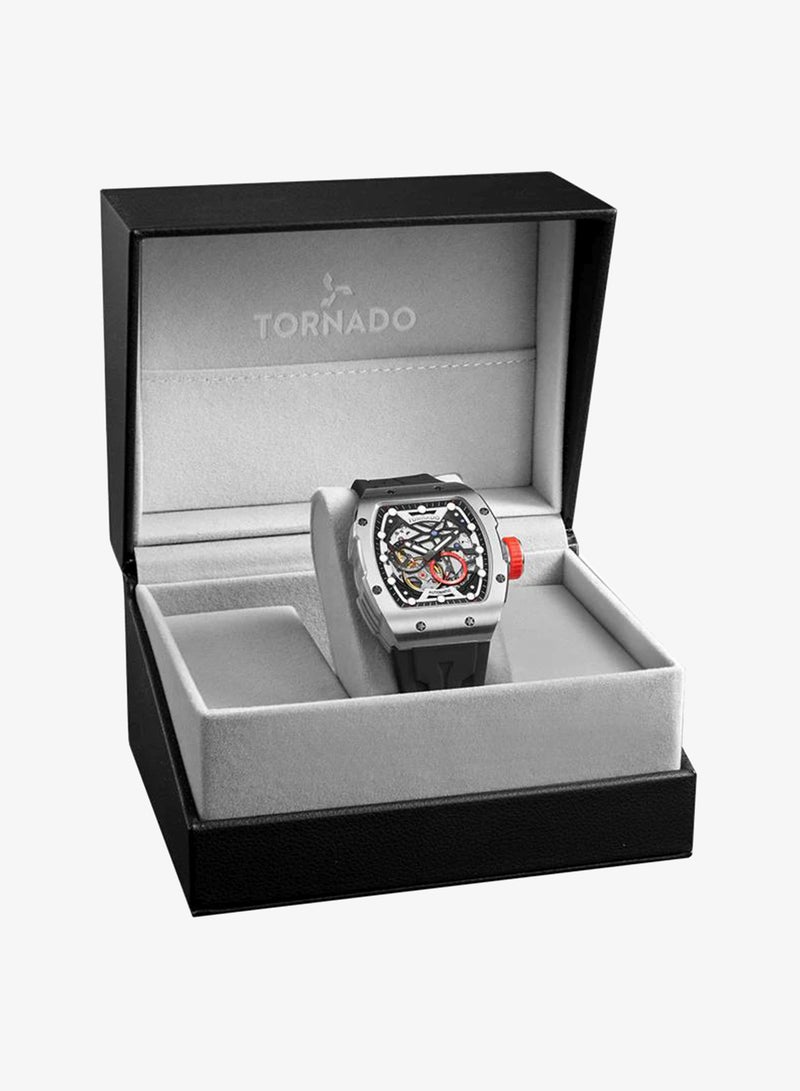 TORNADO Men's High Quality Flexible And Durable Silicone Automatic Watch T24302-SSBB - 39mm mm - Image 4