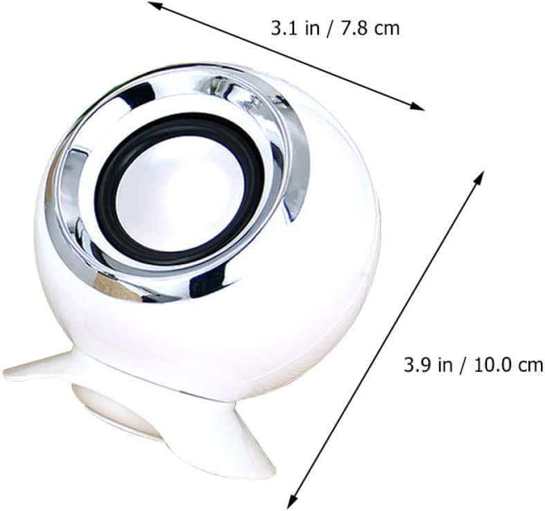 USB Computer Speaker 2.0 Loudspeaker Box Compact Mini Music Speaker with Bass Diaphragm for Laptop Desktop Office Use White - Image 2