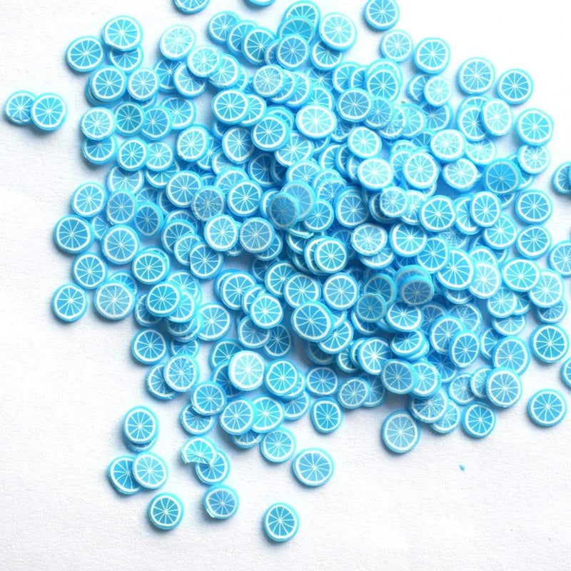 100Gram/Bag Charms For Blue Lemon Fruit Slices Supplies Kit Polymer Slimes Accessories Slide Decor Putty Clay For Nails