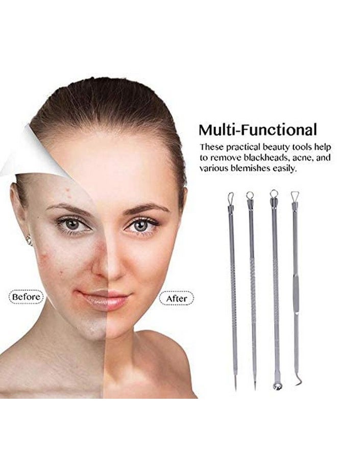 Generic Blackhead Acne Removal Needle Kit 4 Pcs Cleaning Tool Blemish Pimple for Women and Men Set of 4  - Image 2