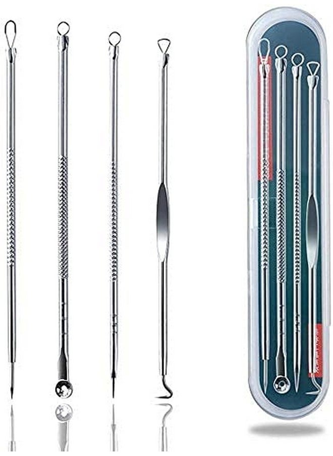 Generic Blackhead Acne Removal Needle Kit 4 Pcs Cleaning Tool Blemish Pimple for Women and Men Set of 4  - Image 1