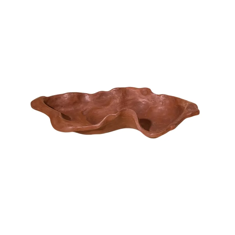 Muun Home MUUN HOME Kai Organic Decorative Marble Bowl - Terracotta, Large