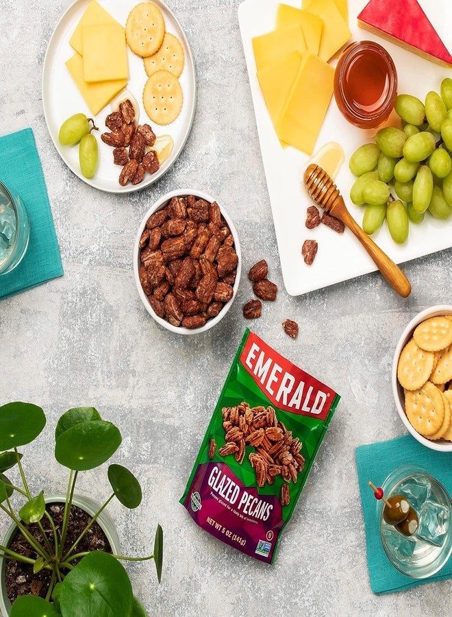 Emerald Nuts Combo Variety Pack Featuring Kettle Glazed Pecans & Honey Glazed Cashews | 5 Oz Resealable Bags | Kosher Certified, Non-GMO, Contains No Artificial Preservatives, Flavors or Synthetic Colors - Image 4