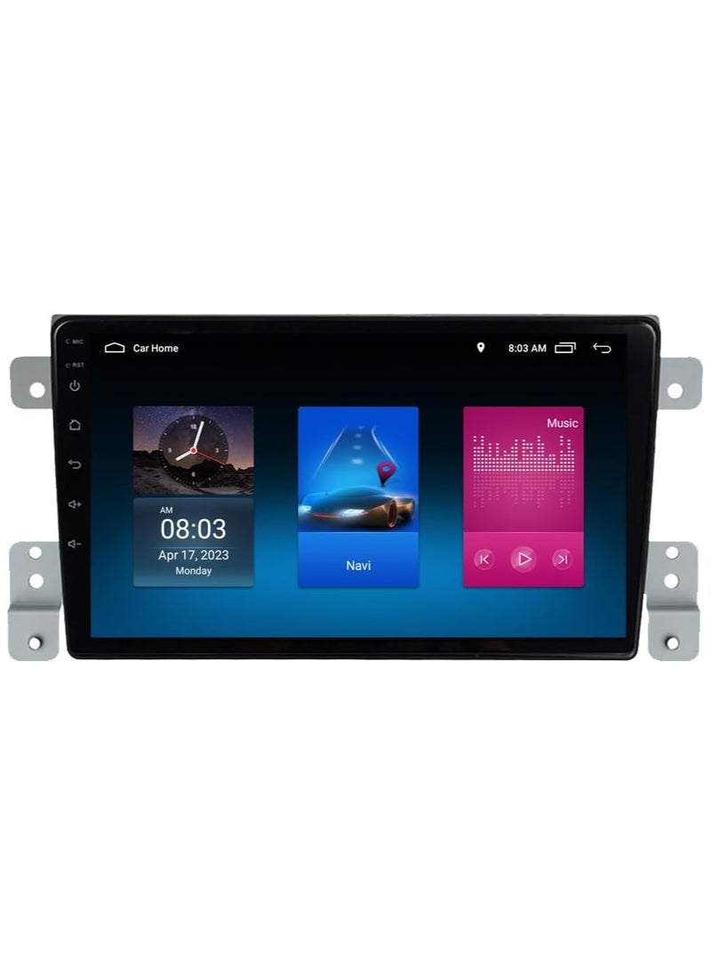 SHEZA STAR - Android Car Stereo for Suzuki Grand Vitara 2005 To 2015 4GB RAM 64GB ROM 9 Inch Support Apple Carplay, MirrorLink WiFi BT, IPS Touch Screen with AHD Camera Included - Image 1