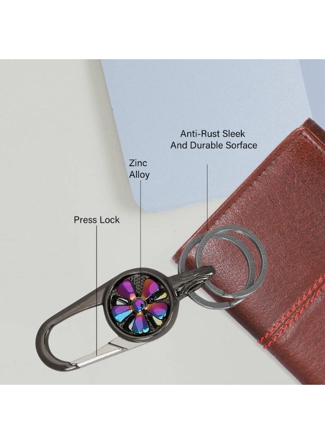 OMUDA Premium & Stylish Hook Locking Metal Keychain for Men & Women - Image 2