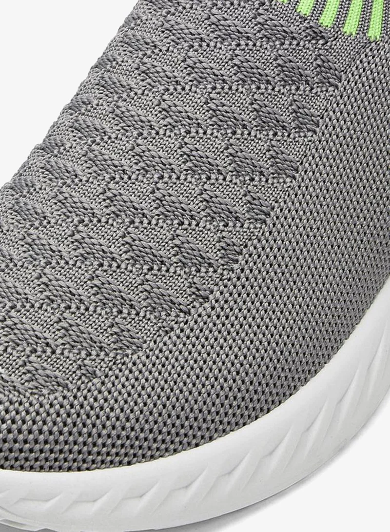 Oaklan By Shoexpress GREY Boys Knitted Slip-On School Sports Shoes for Men | Best Price UAE