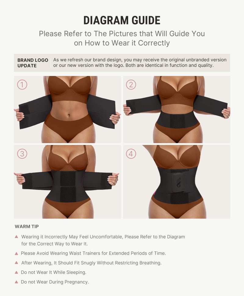 FeelinGirl Workout Waist Trainer Cincher Corset Postnatal Shaper Tummy Slimmer Plus Size for Women Rose Red S - Image 5