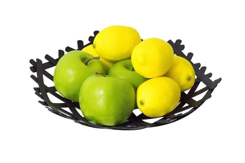 grofly Fruit Plate Metal Snack Plate Vegetable Storage Basket Table Dining Decoration - Image 1