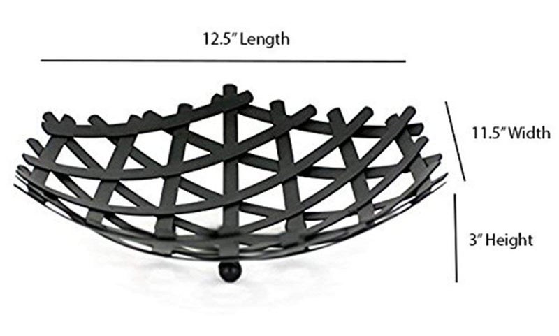 grofly Fruit Plate Metal Snack Plate Vegetable Storage Basket Table Dining Decoration - Image 5
