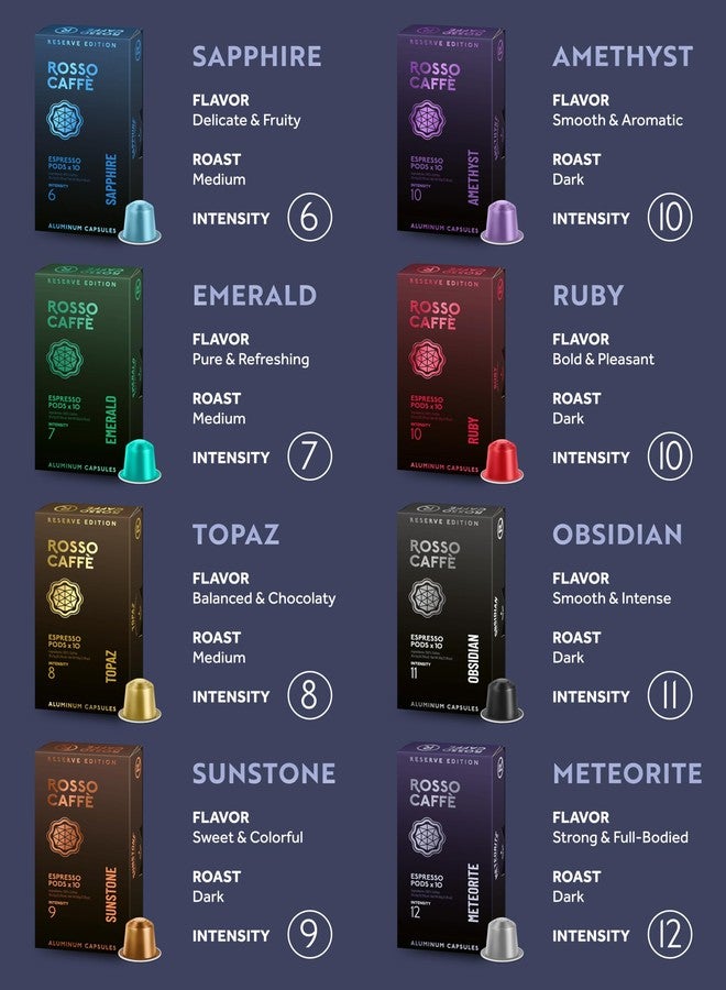 ROSSO CAFFÈ Espresso Coffee Pods, Compatible with Nespresso Original Machines, Reserve Variety Pack, 160 Capsules - Made in Italy - Image 3