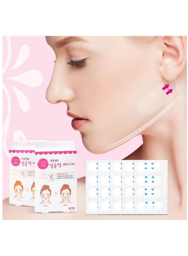Invisible Face Lift Tape 80PCS – Instant V-Shape Jawline Lifting Strips, Skin Tightening Neck & Jowls Tape, Wrinkle & Smile Line Reducer, Waterproof Anti-Sagging Facial Tapes for Natural Firm Look - Image 1