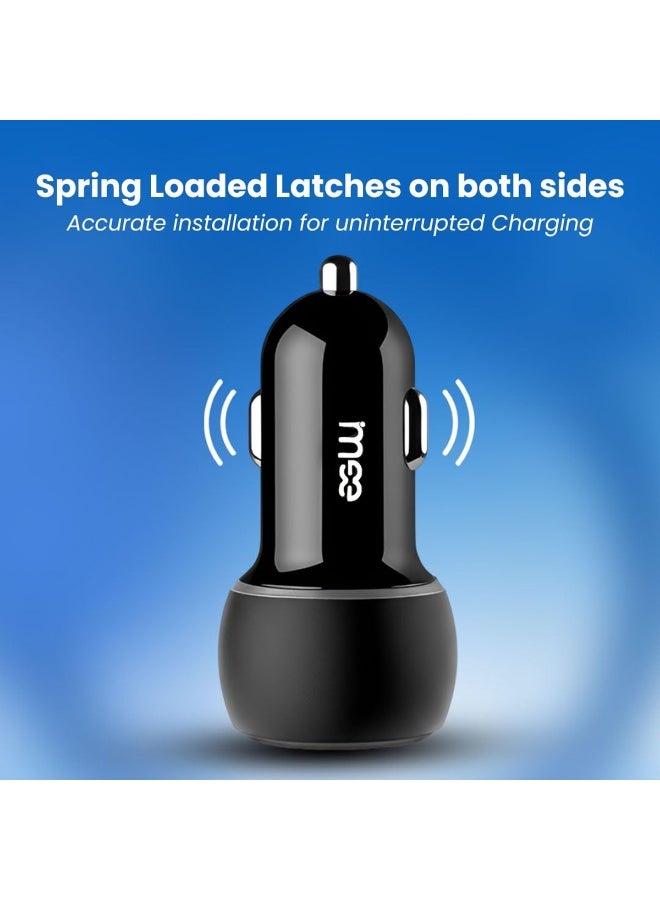 شاحن سيارة Meeplus IM-CC138 ثنائي المنافذ بقوة 38 وات، شحن سريع، محول USB-C PD بقوة 20 وات وUSB-A QC 3.0 بقوة 18 وات، متوافق عالميًا مع ميزات أمان محسنة، تصميم صغير لأجهزة iPhone وAndroid - Image 5