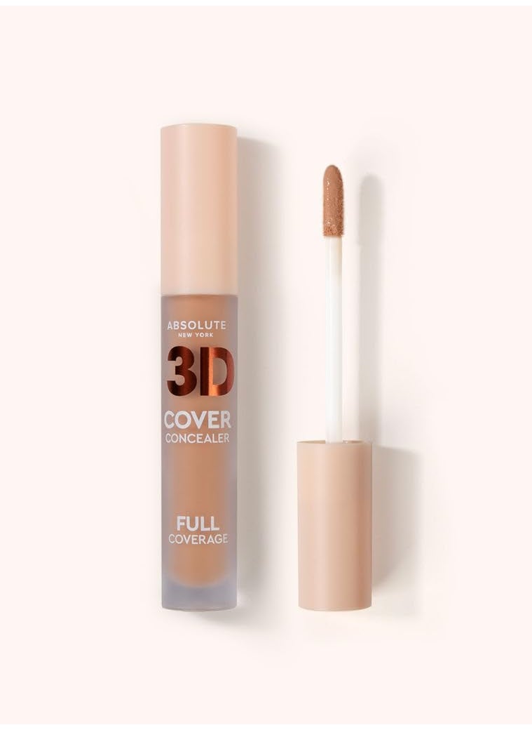 Absolute New York - Absolute New York Peachy Tan 3D Cover Concealer, Full Coverage Concealing Cream for Flawless Skin, Long-Lasting Formula, Ideal for Concealing Imperfections - Image 1