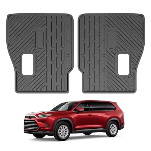 Utiiy Kick Mat Fit for 2024-2025 Toyota Grand Highlander, TPE Cargo Liner All Weather Backrest Mat for Grand Highlander 7 Seats Accessories(Not fit Highlander) - Image 1