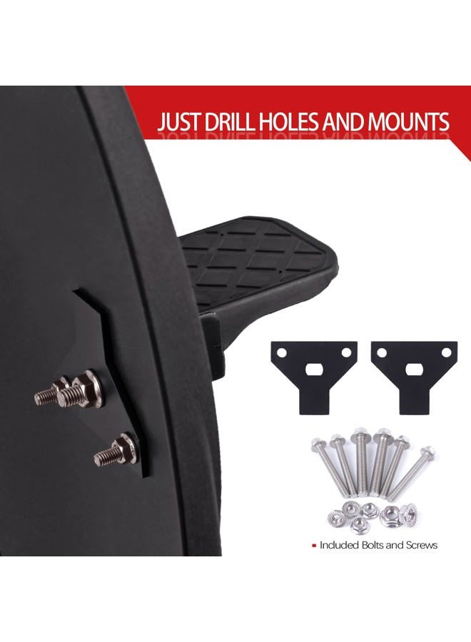 Xislet Pair ATV Foot Rests for Four Wheeler Rear Passenger Foot Peg Universal Compatible with ATV Such as Polaris Sportsman Scrambler Made of Metal and Non-Slip Tread - Image 3
