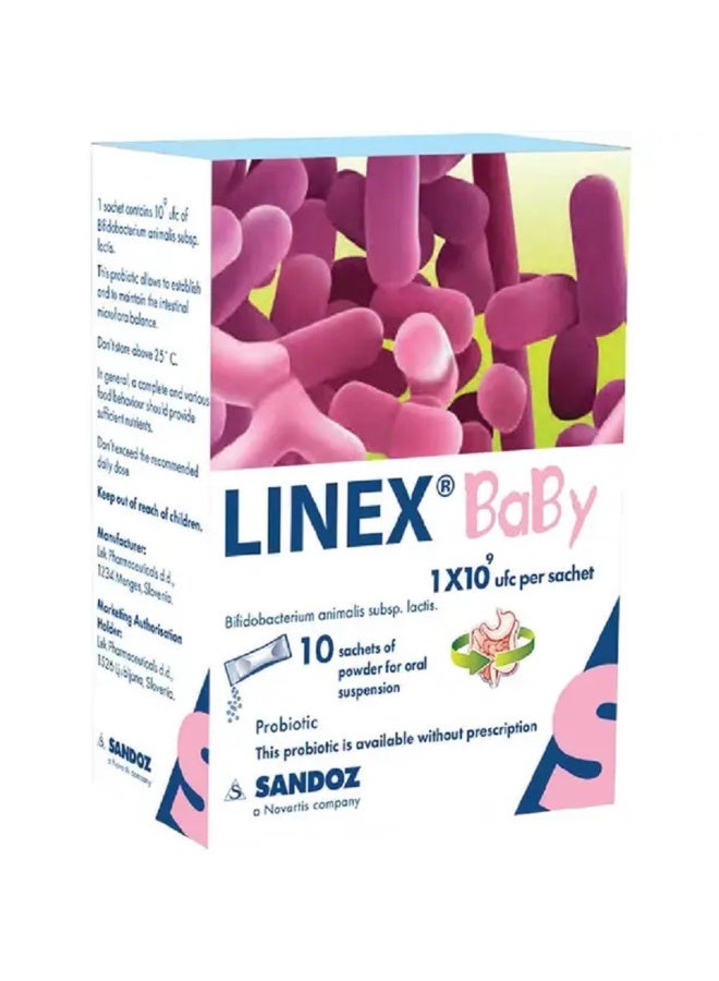 Baby Probiotic Sachets 10's – Infant Digestive Support & Gut Health Wellness Formula for Baby Tummy Balance Care