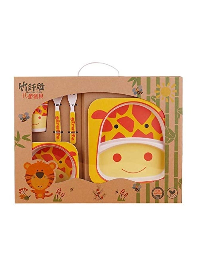 5-Piece Bamboo Fiber Tableware Set - Image 2