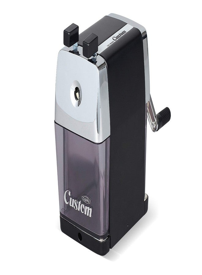 CARL Pencil Sharpener, CC-2000, Black, 5-Point Selector. Manual, Quiet for Office and Home Desks, School Classroom, CUI19018 - Image 1