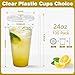 Charmount 24 oz Clear Plastic Cups with Lids and Straws 100 Sets Disposable To Go Cups for Cold Drinks Iced Coffee Coffee Bar Accessories Smoothies - Image 4