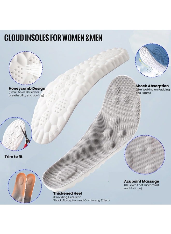 Insoles for Men and Women, Memory Foam Steppers Insoles, Arch Support Shoes Insole, Shock Absorption and Foot Pain Relief，37 Size - Image 3