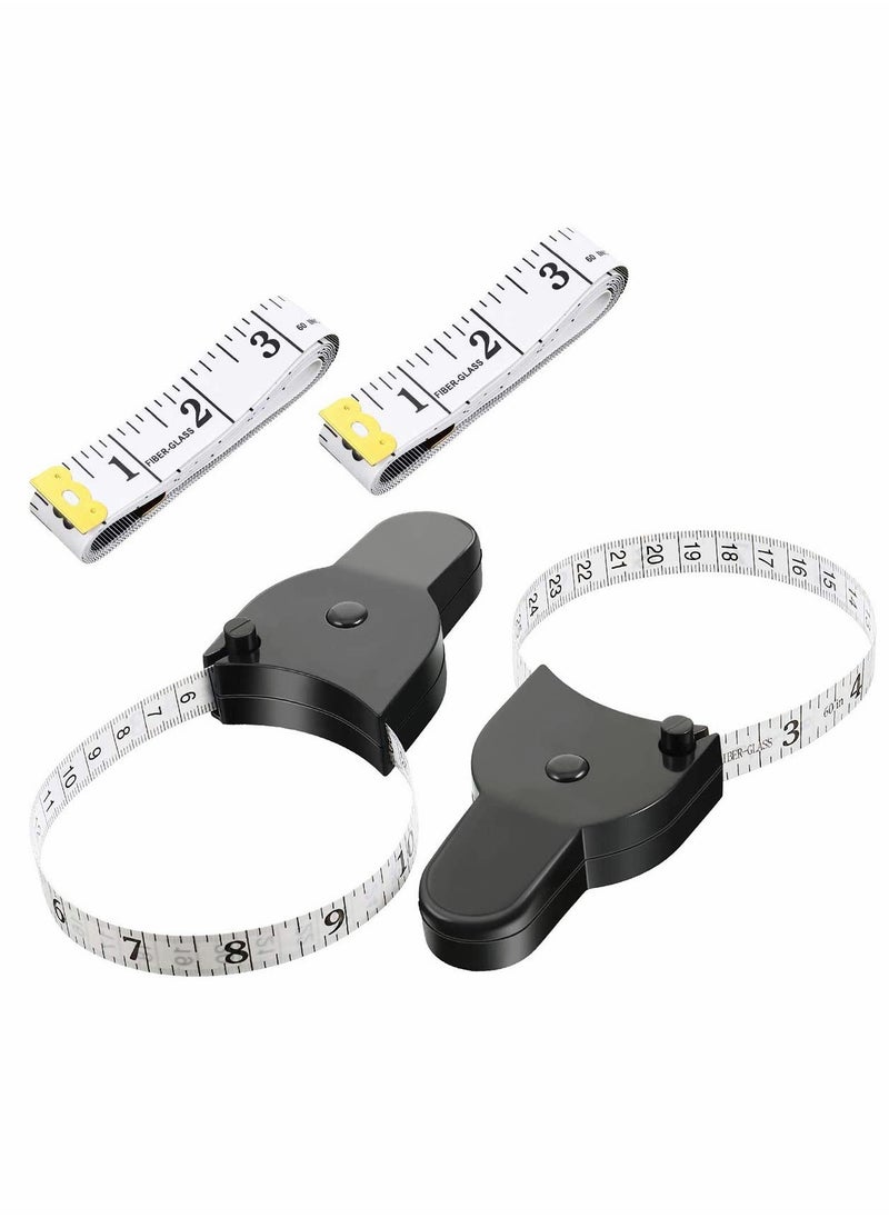 Excefore - 4 Body Measuring Tape 60 Inch Tape Measure Measuring Tape Tailor Retract Measuring Tape Ergonomic Design Measuring Tapes and Soft Tape Measure for Tailor and Body Measurement - Image 1