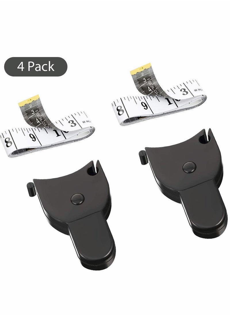 Excefore - 4 Body Measuring Tape 60 Inch Tape Measure Measuring Tape Tailor Retract Measuring Tape Ergonomic Design Measuring Tapes and Soft Tape Measure for Tailor and Body Measurement - Image 1