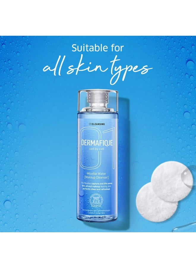 Dermafique Micellar Water Makeup Cleanser – 150ml, Removes Waterproof Makeup, with Hyaluronic Acid and Smart Micellar Technology, Paraben & SLES Free | Dermatologist Tested - Image 3