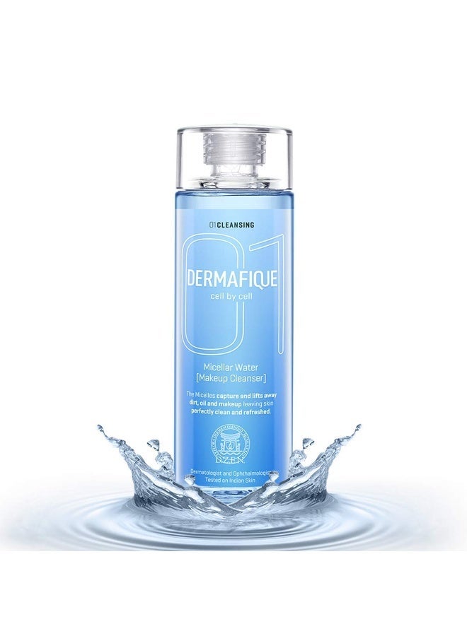 Dermafique Micellar Water Makeup Cleanser – 150ml, Removes Waterproof Makeup, with Hyaluronic Acid and Smart Micellar Technology, Paraben & SLES Free | Dermatologist Tested - Image 1
