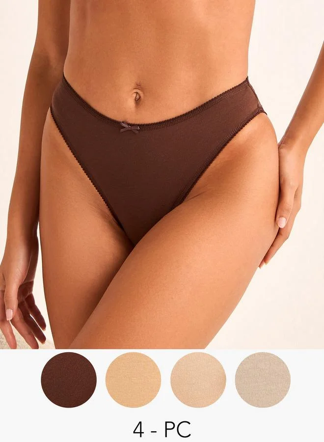 Splash FAV Set Of 5   Bikini Briefs High Waist Bow Detail