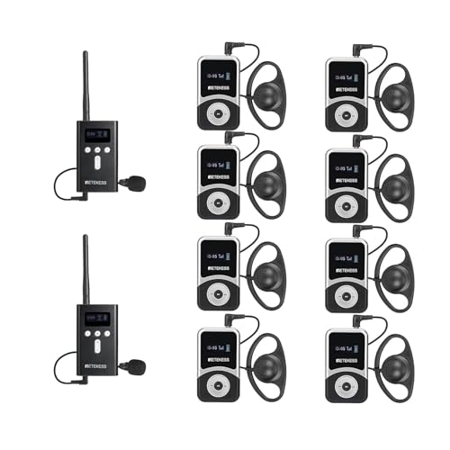 Retekess T130S (2nd Gen T130) Simultaneous Interpretation System, Upgraded Longer Range, Wireless Tour Guide System, Hi-Fi Sound Quality, Tour Guide Headsets for Activities, Conference (2 TX 8 RX) - Image 1