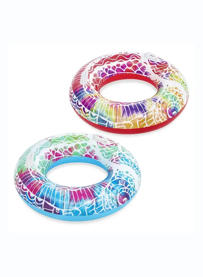 Bestway Bestway, Φ36"/Φ91cm Summer Swirl Swim Tube - assorted Inflatable Outdoor Water Play Toy for Kids and Families, Durable Premium Quality Material, Easy Inflate and Deflate Design, Pool Beach Garden Summer Fun Activity