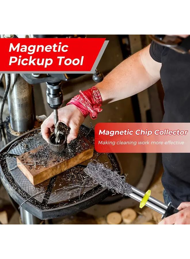 Red Ball Head Magnetic Rod For Metalworking Machine Tool Iron Filings Cleaning - Image 3