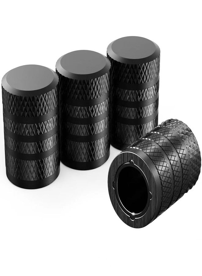 SYSDTTD 8pcs Black Metal Valve Caps, Waterproof and Dustproof, Universal for Cars, Motorcycles, Bicycles - Image 1