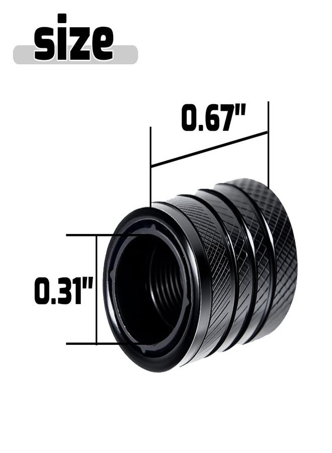 SYSDTTD 8pcs Black Metal Valve Caps, Waterproof and Dustproof, Universal for Cars, Motorcycles, Bicycles - Image 3