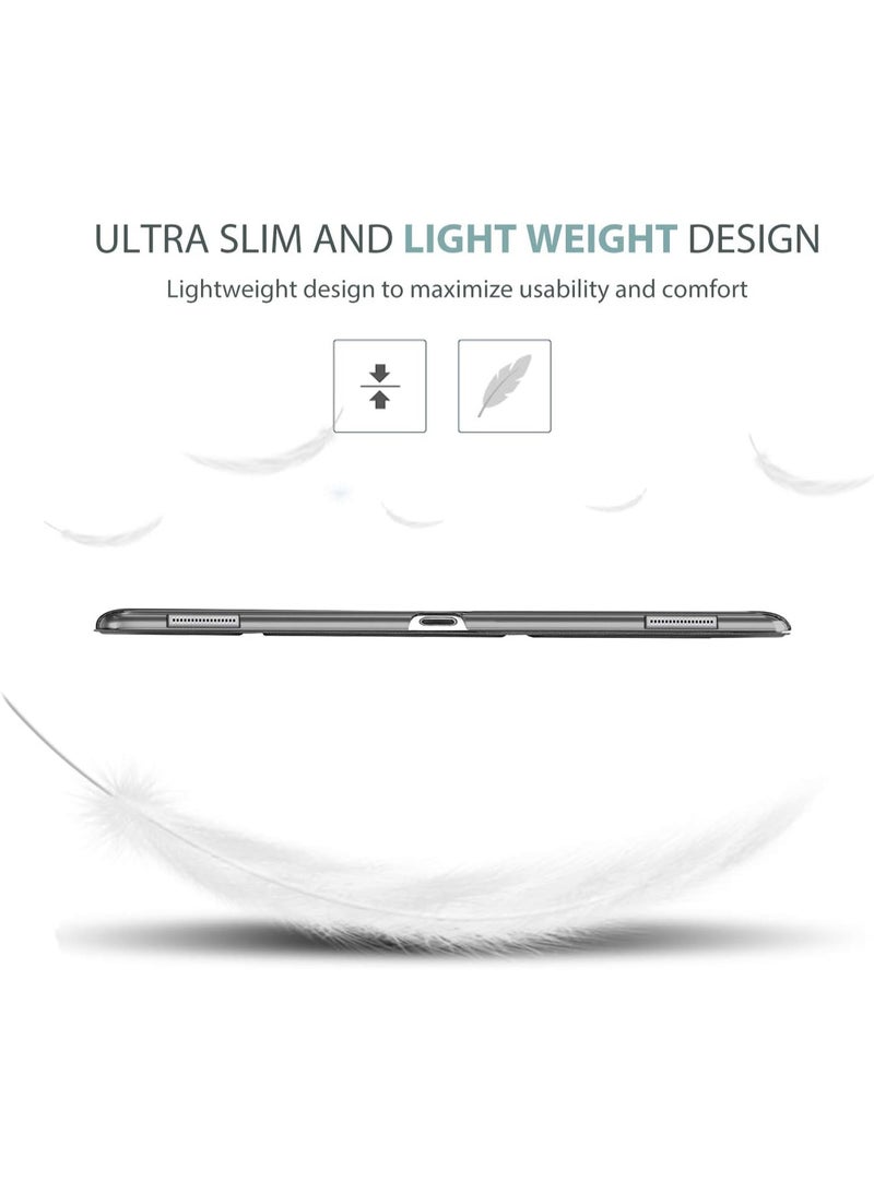 إيروريكس جراب ذكي لجهاز iPad Pro 12.9 الجيل الأول والثاني (موديل 2015 و2017)، غطاء حامل مع خاصية التشغيل/الإيقاف التلقائي، شفاف غير لامع، مقاوم لبصمات الأصابع، أسود - Image 2