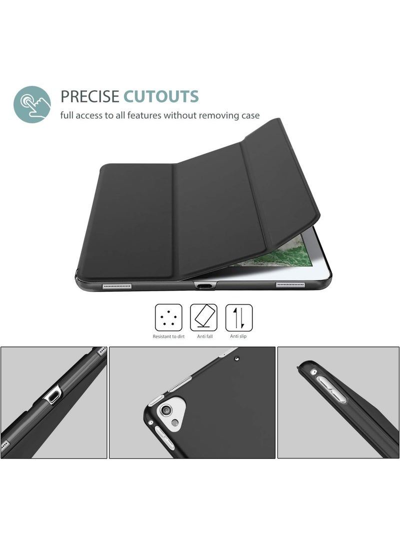 إيروريكس جراب ذكي لجهاز iPad Pro 12.9 الجيل الأول والثاني (موديل 2015 و2017)، غطاء حامل مع خاصية التشغيل/الإيقاف التلقائي، شفاف غير لامع، مقاوم لبصمات الأصابع، أسود - Image 5