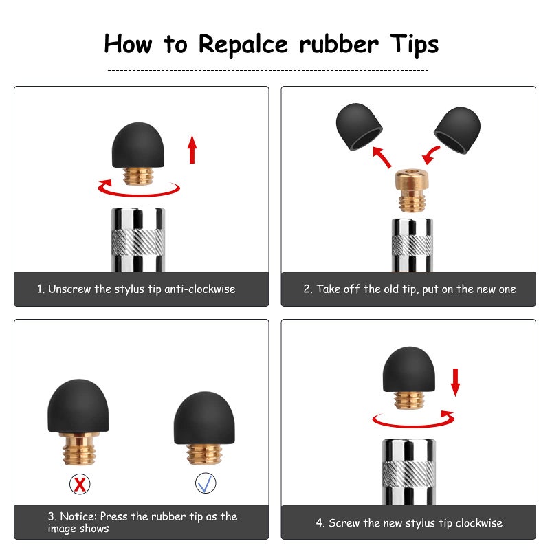 DIGIROOT Stylus Pen for Ipad, Digiroot 4 Pcs Stylus Pens for Touchscreen, High Sensitivity & Precision Ipad Stylus, Suitable for iPhone/iPad Pro/Android Tablets, Stylus Pen Compatible with All Touch Screens - Image 3