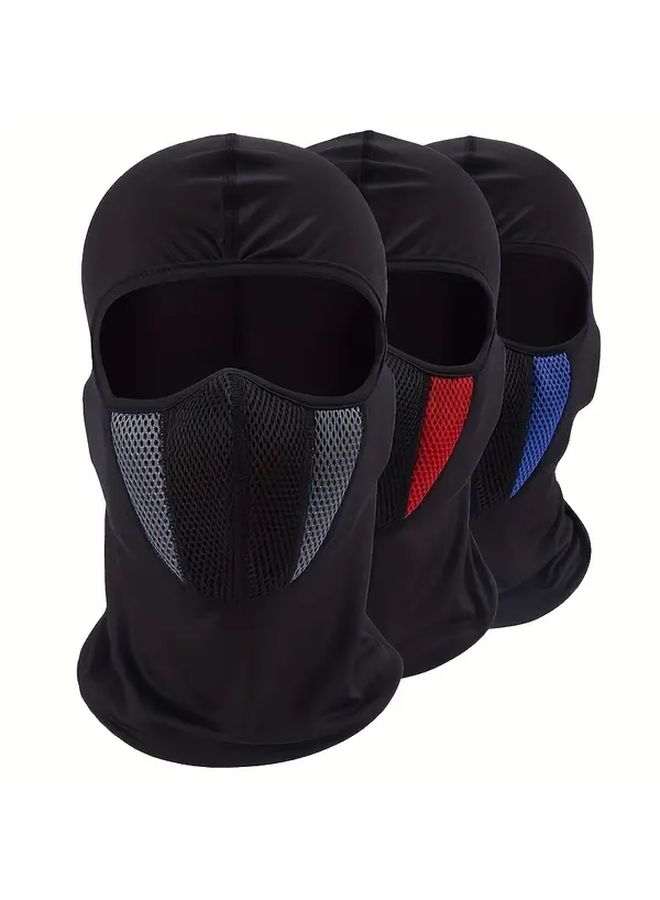Blue Ski Mask Motorcycle Riding Outdoor Sports Headgear With Warm Lining Breathable Mesh Panel - Image 5