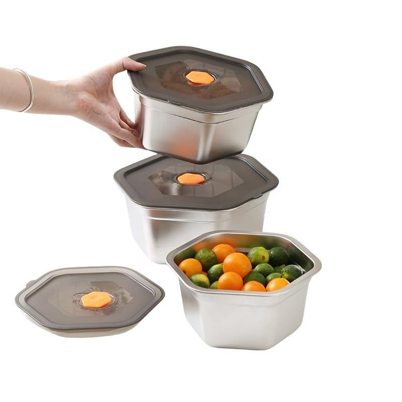 Genaric Reusable Food Savers, Set of 4 Fruit and Vegetable Storage Containers Set for Fridge, Ideal for Apples, Garlic, Onions, Lemons, and Potatoes, Onion Storage Container Tomato Saver(size:4 Pcs/set)