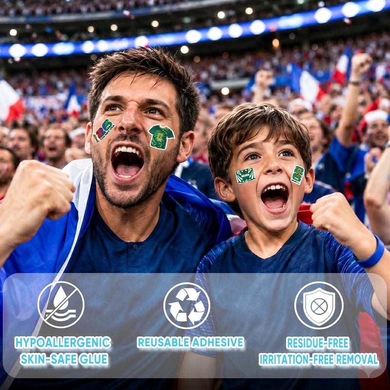 Mesuca ملصقات كأس العالم 2026 - ملصقات كرة القدم الرسمية مع الكأس، مدينة المضيف، الأعلام وتصميم التميمة - Image 4