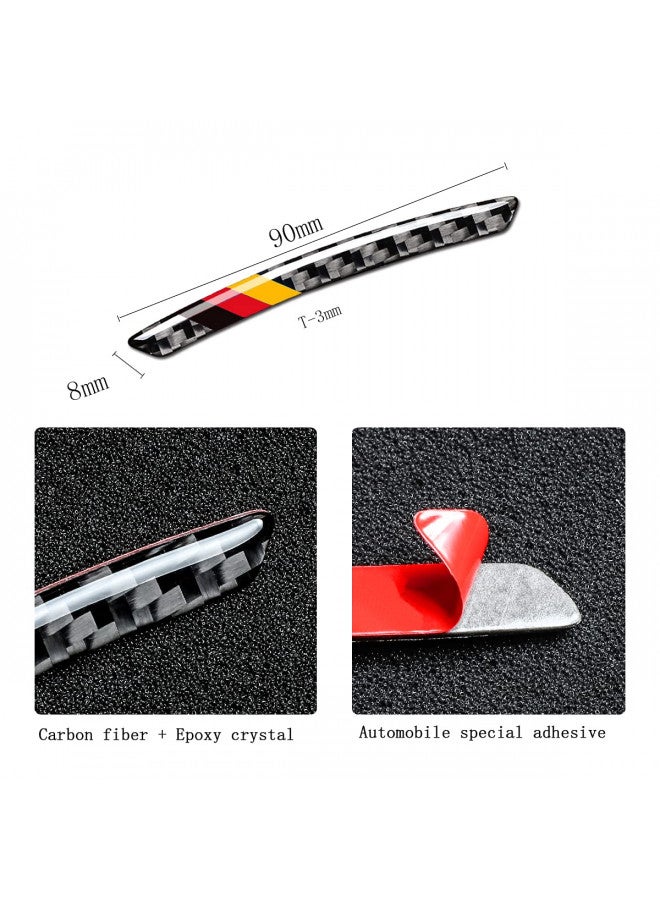 muekzru 4PCS Universal Wheel Sticker,3D Tricolor Flag Emblem Badge for All Models,Universal Carbon Fiber Wheel Protection,Germany Flag Emblem for Audi BMW Mercedes Benz Volkswagen Accessories - Image 1